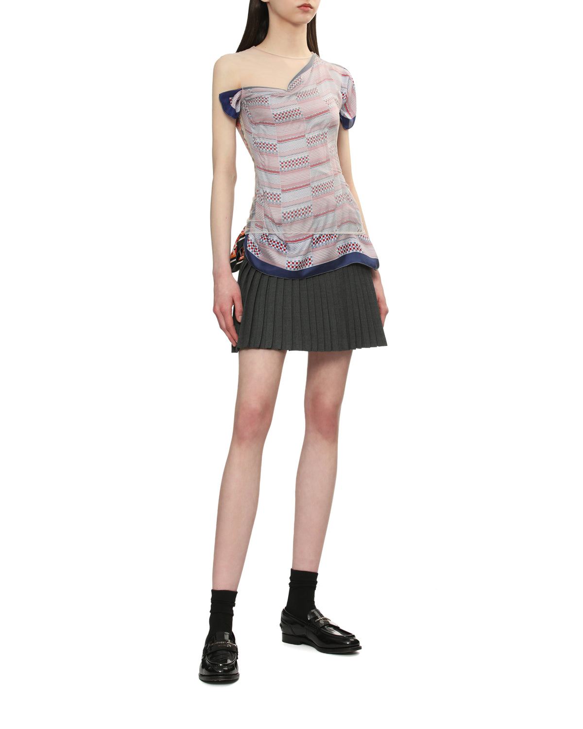 Regenerated silk scarves layer top