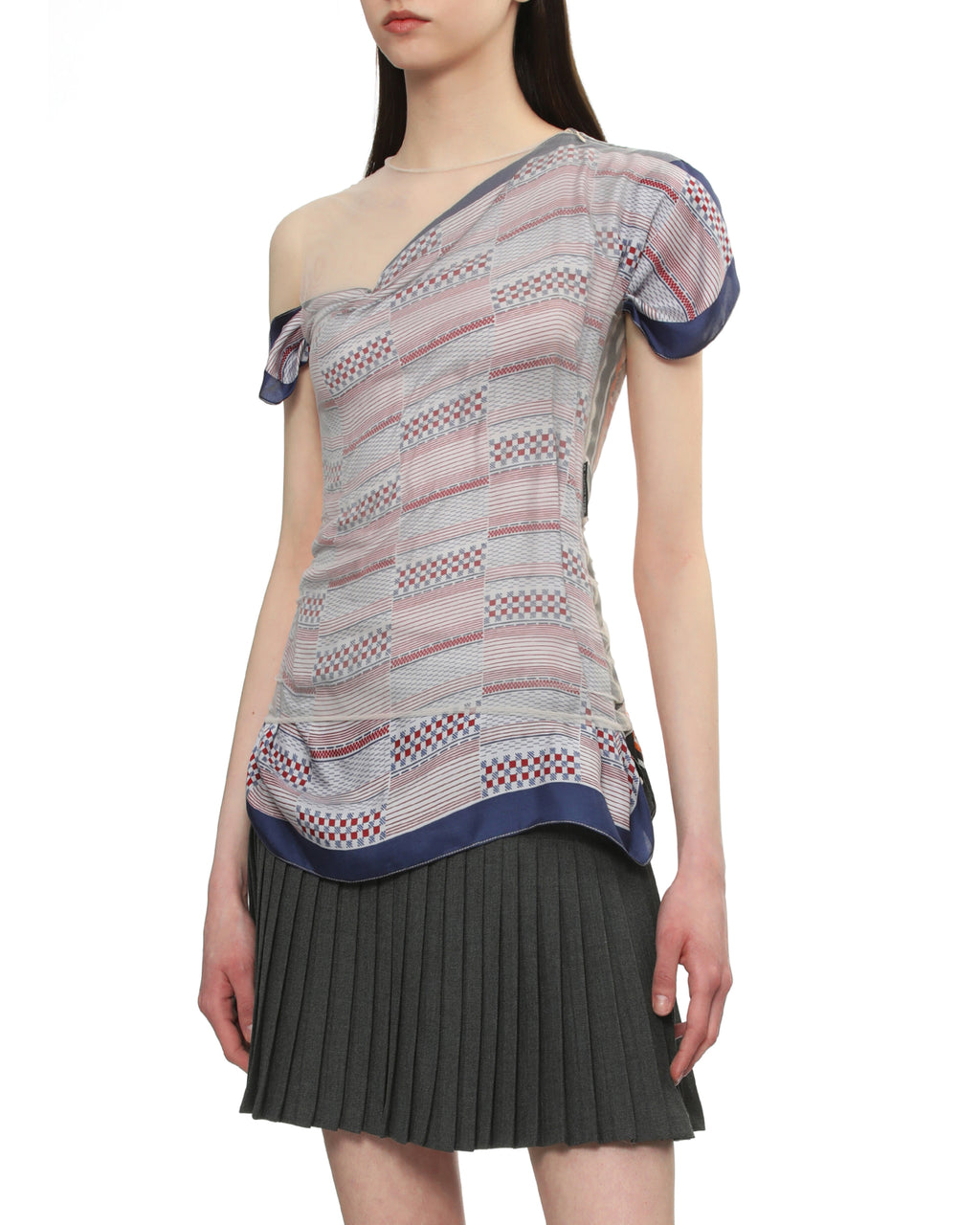 Regenerated silk scarves layer top