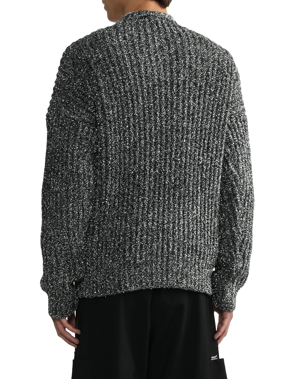 Metal blend crewneck sweater