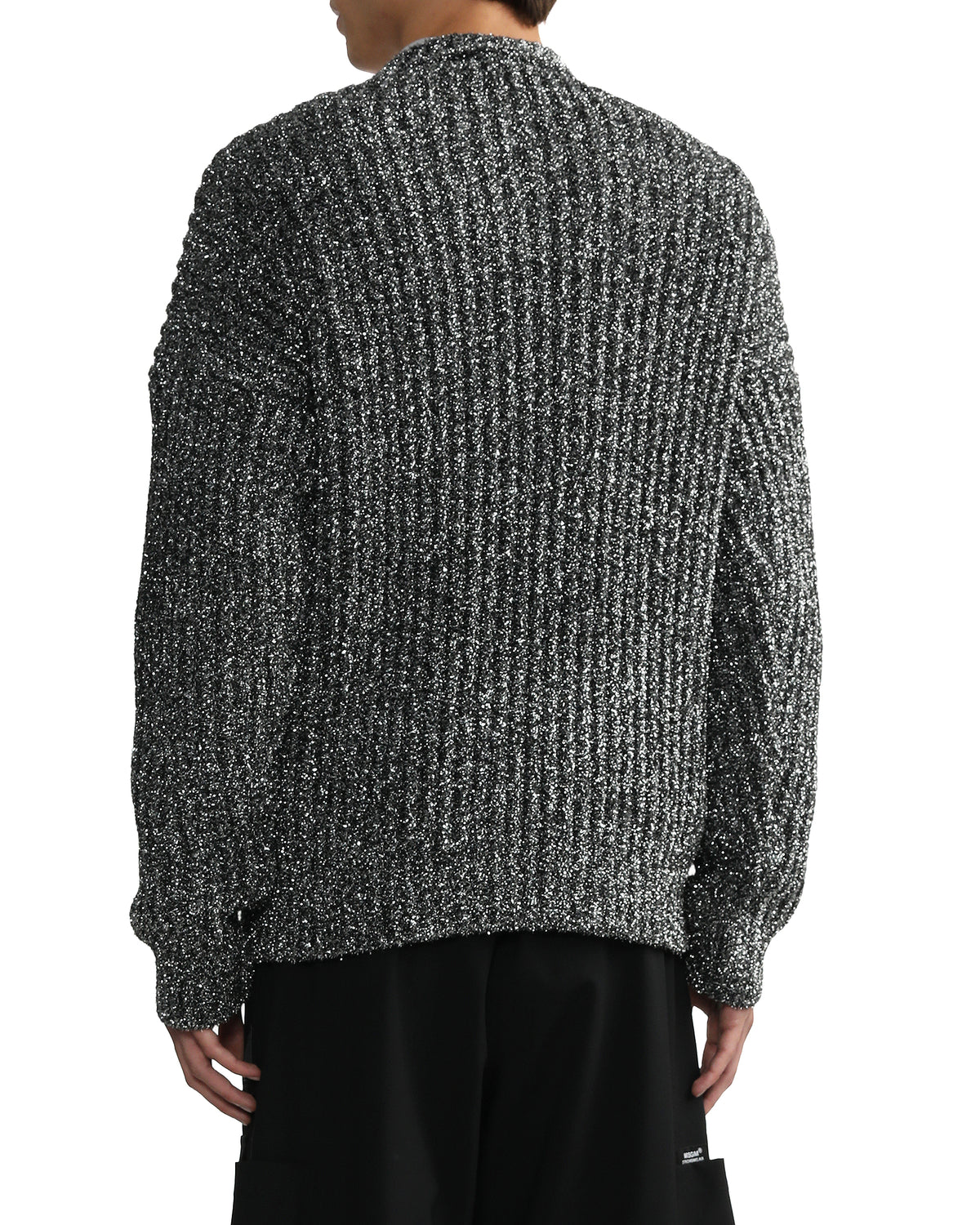 Metal blend crewneck sweater
