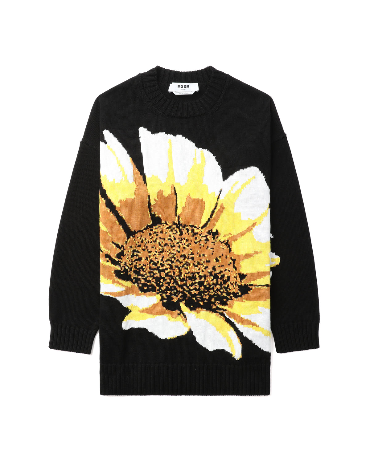 Big flower knit sweater