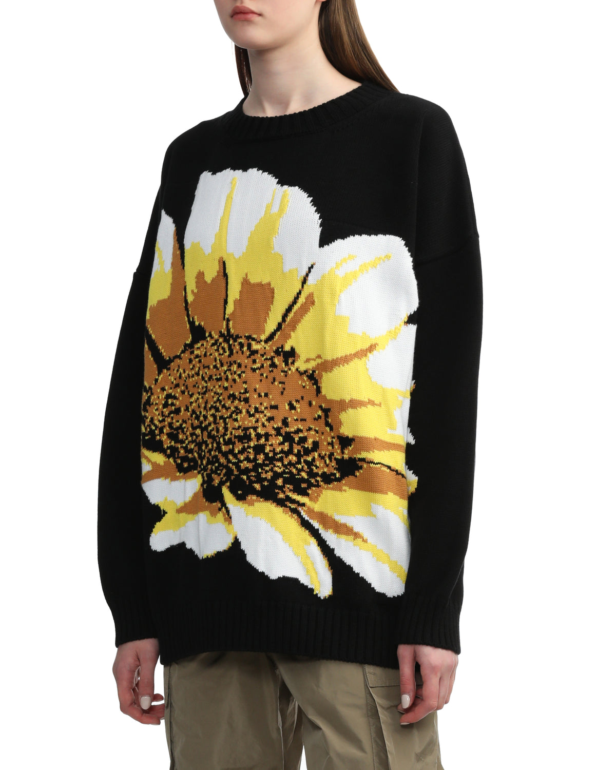 Big flower knit sweater