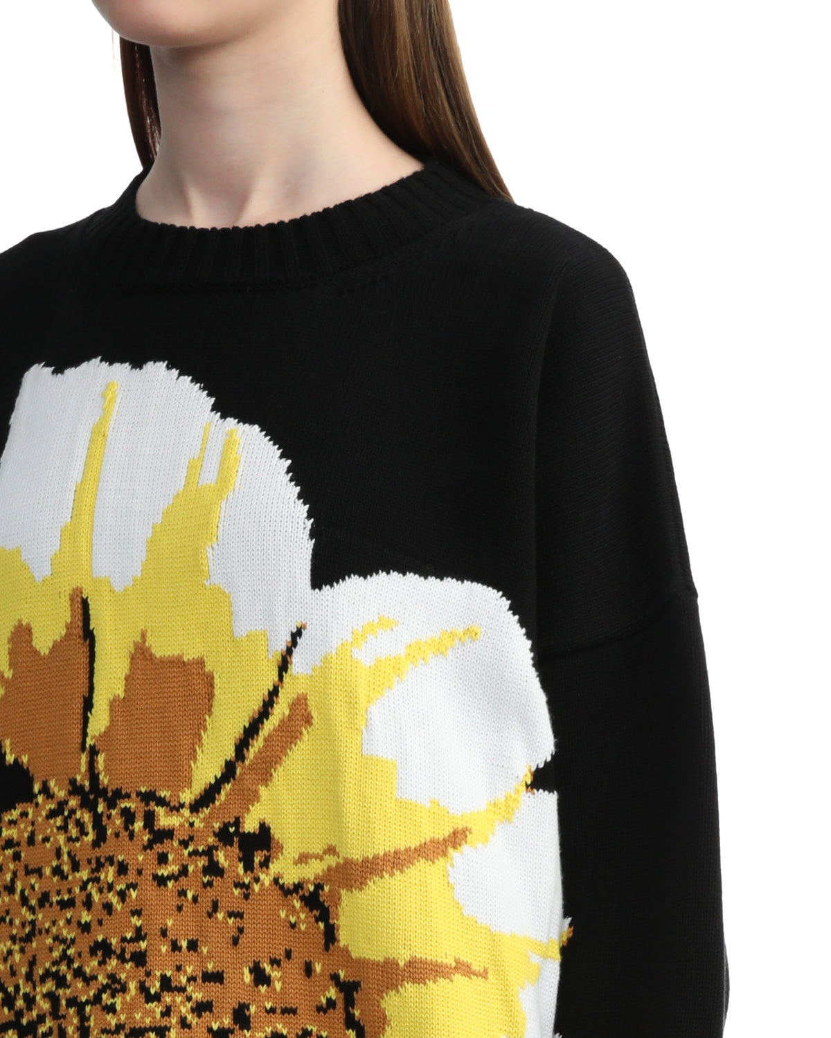 Big flower knit sweater