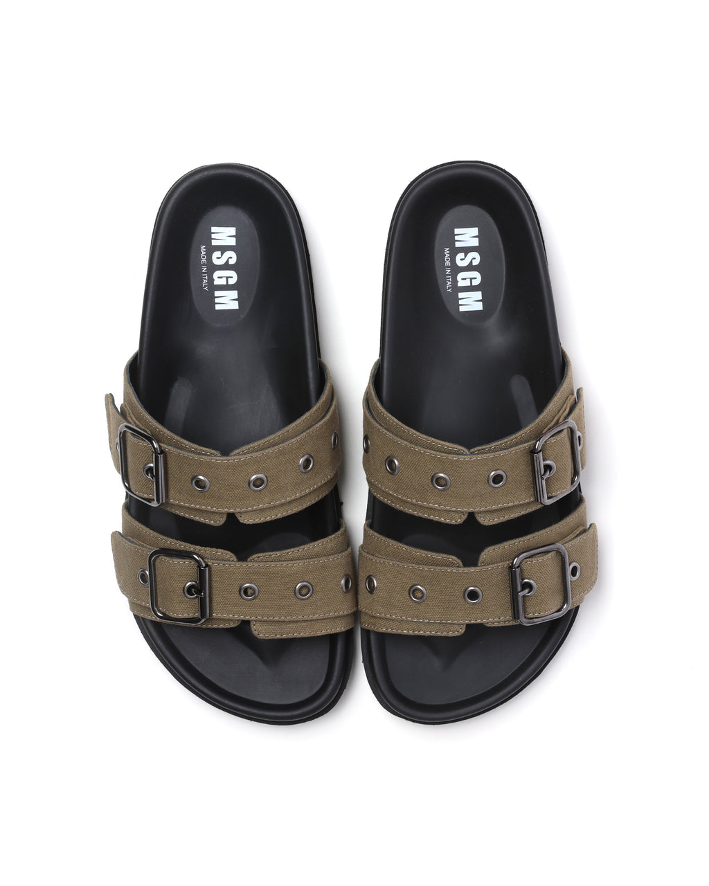 Double buckle slippers