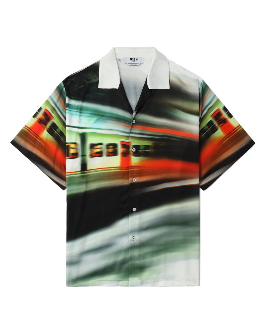 Motion graphic-printed shirt