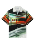 Motion graphic-printed shirt