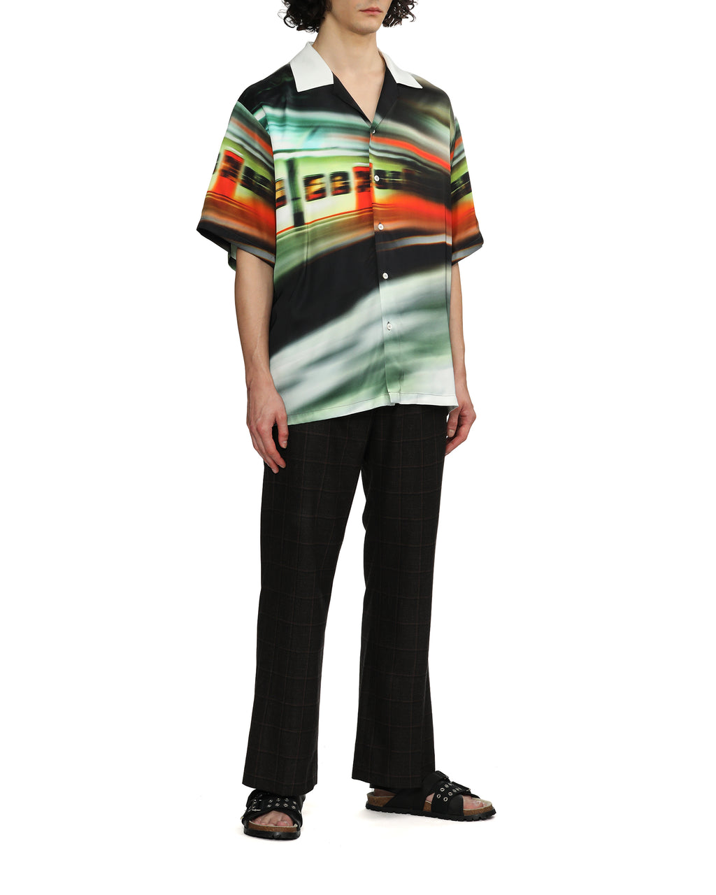 Motion graphic-printed shirt