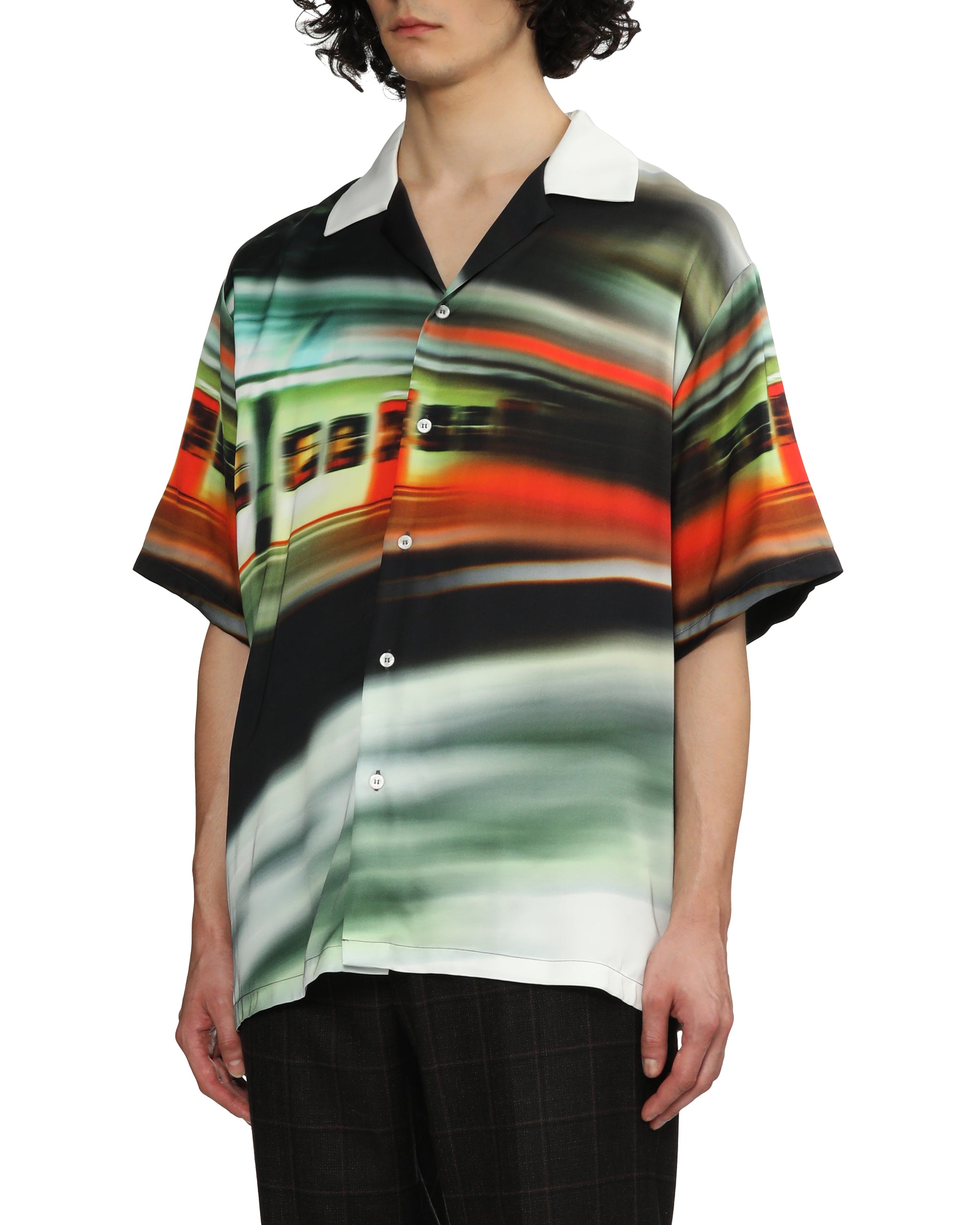 Motion graphic-printed shirt