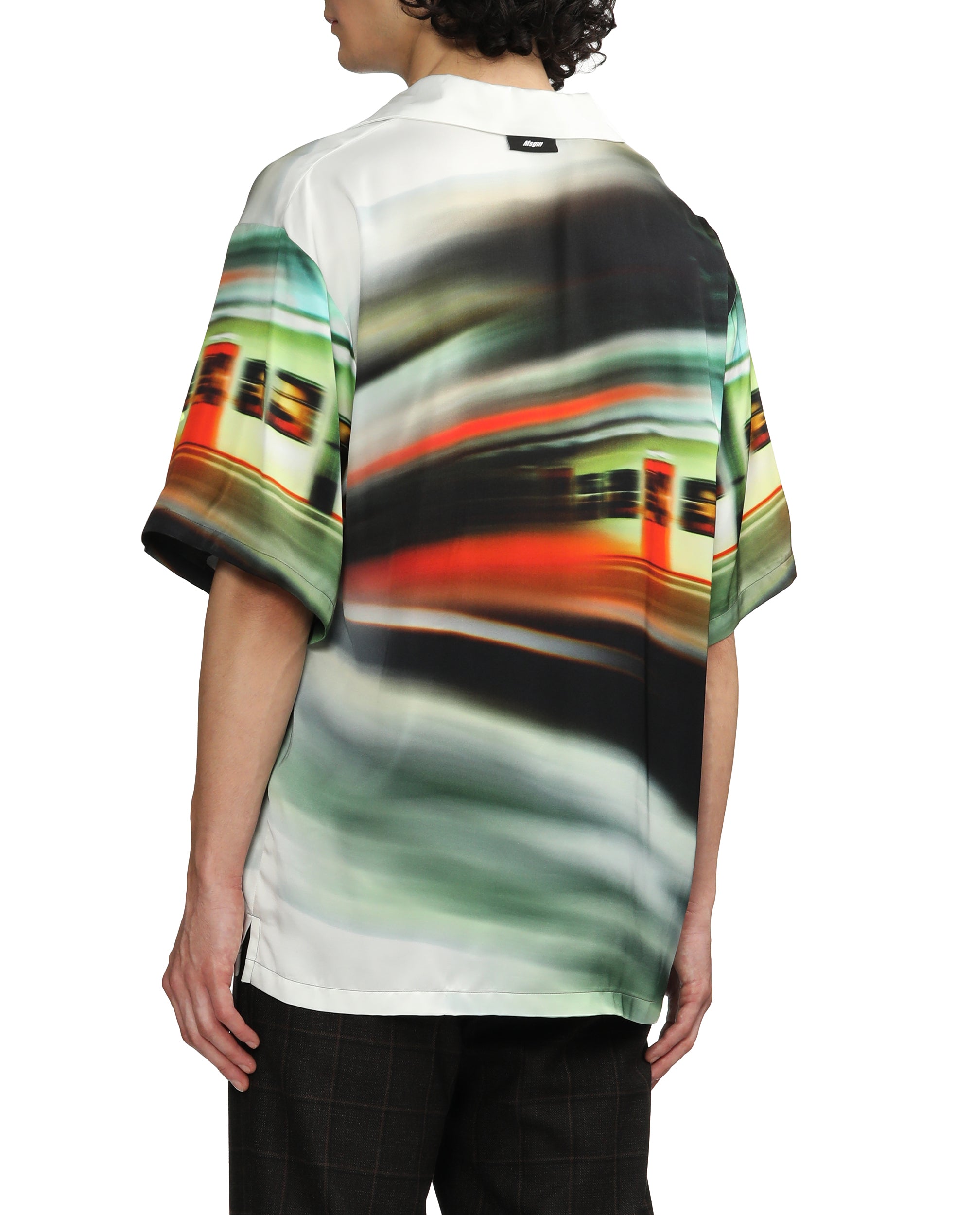 Motion graphic-printed shirt