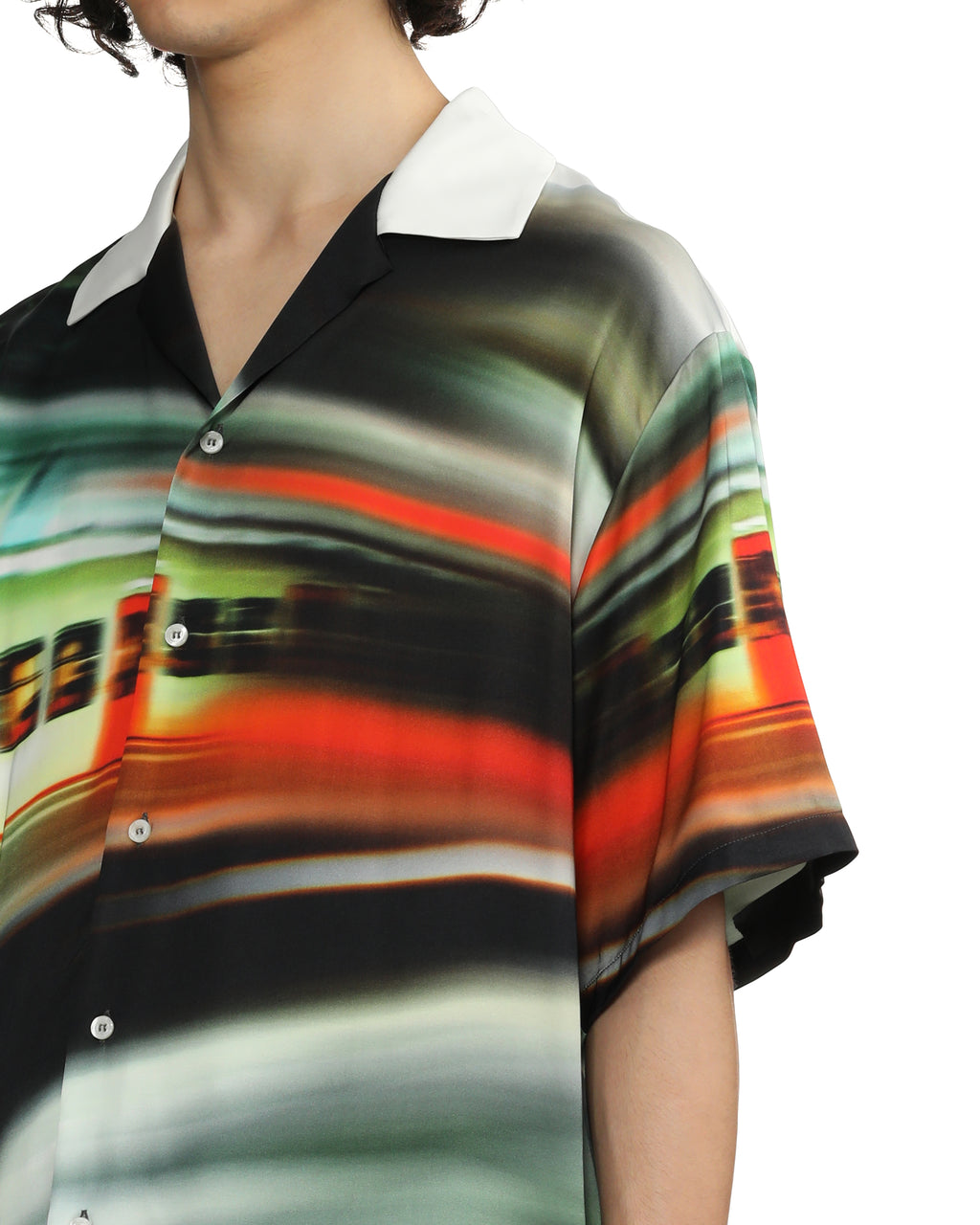 Motion graphic-printed shirt