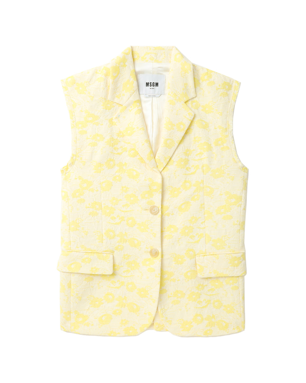 Textured sleeveless blazer