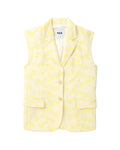 Textured sleeveless blazer