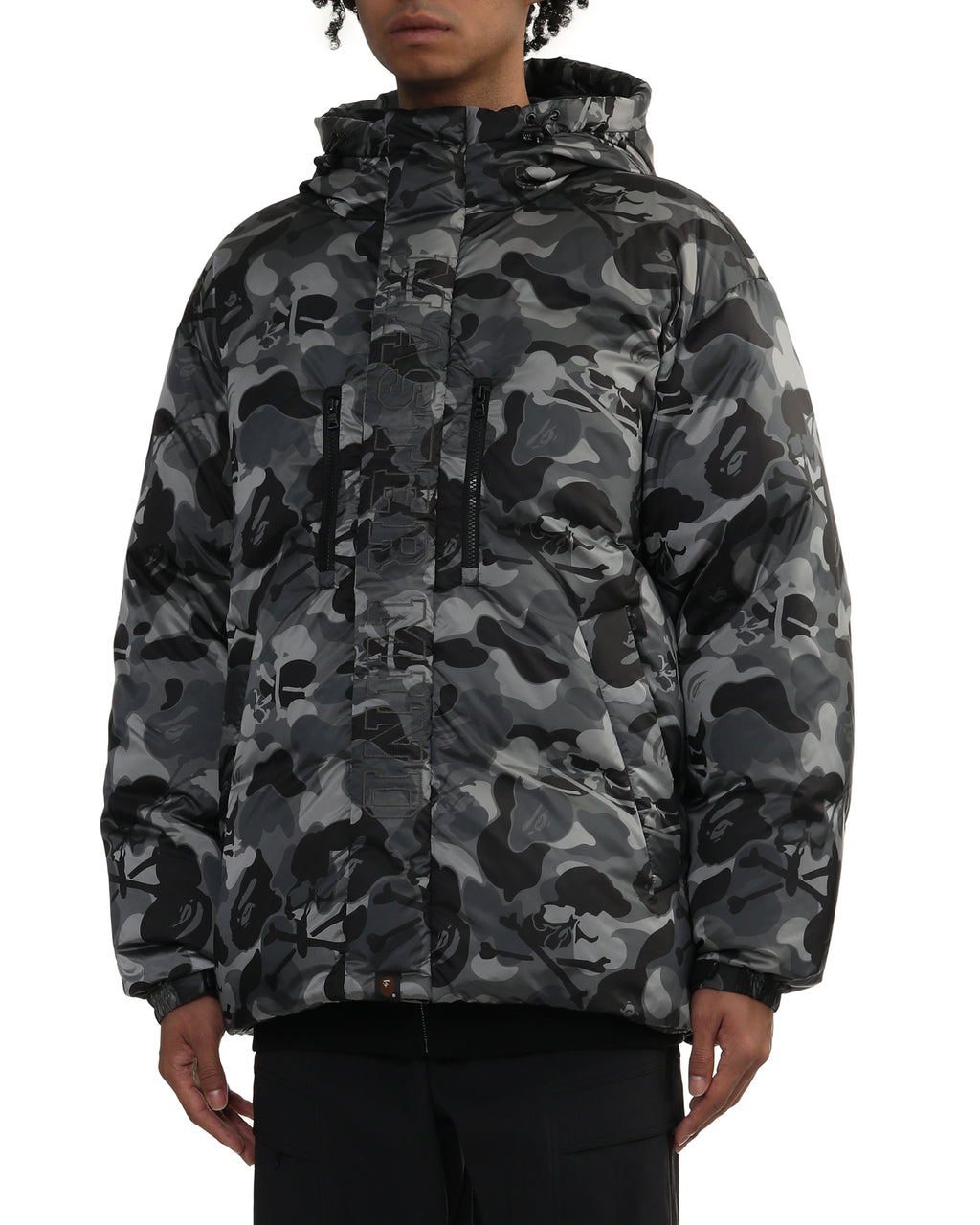 Skull camo down jacket