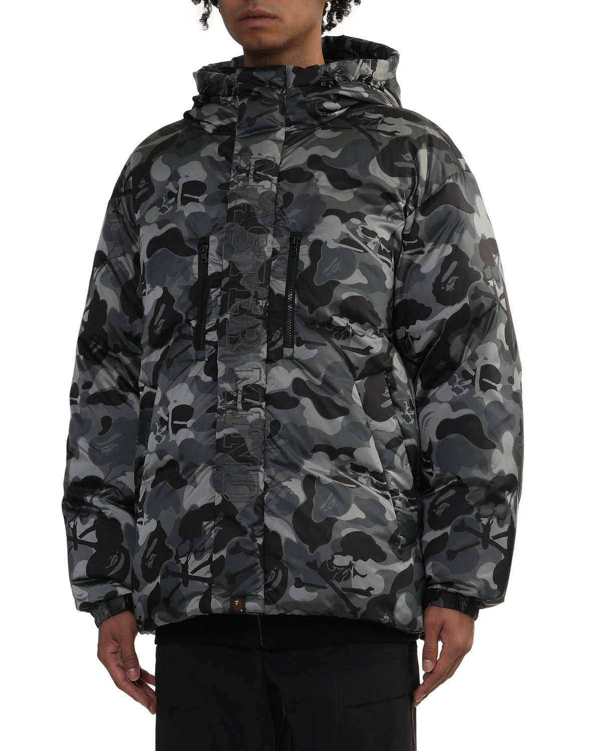 Skull camo down jacket