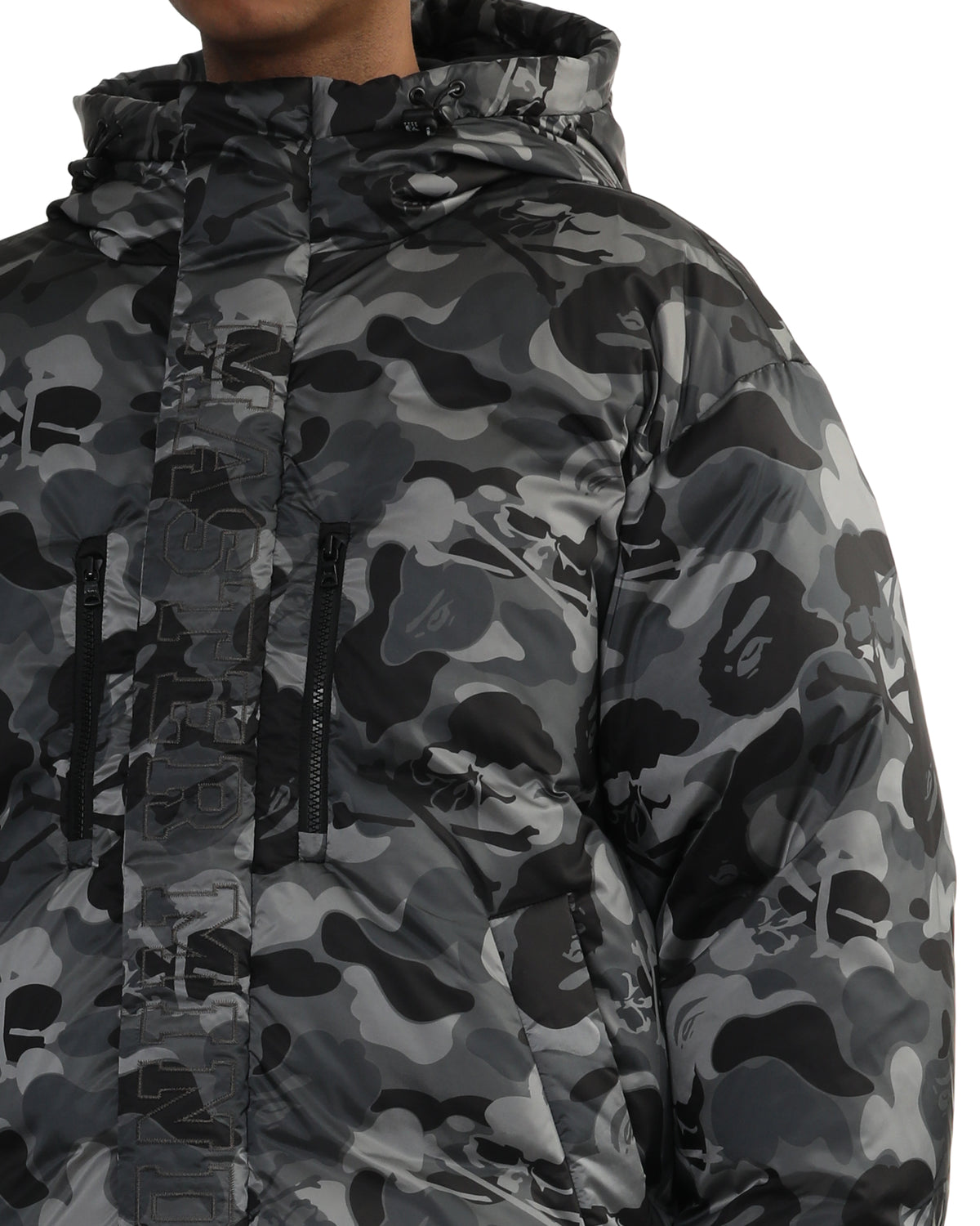 Skull camo down jacket