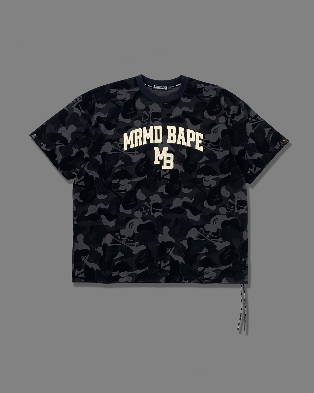 MM BAPE Skull Camo College Tee