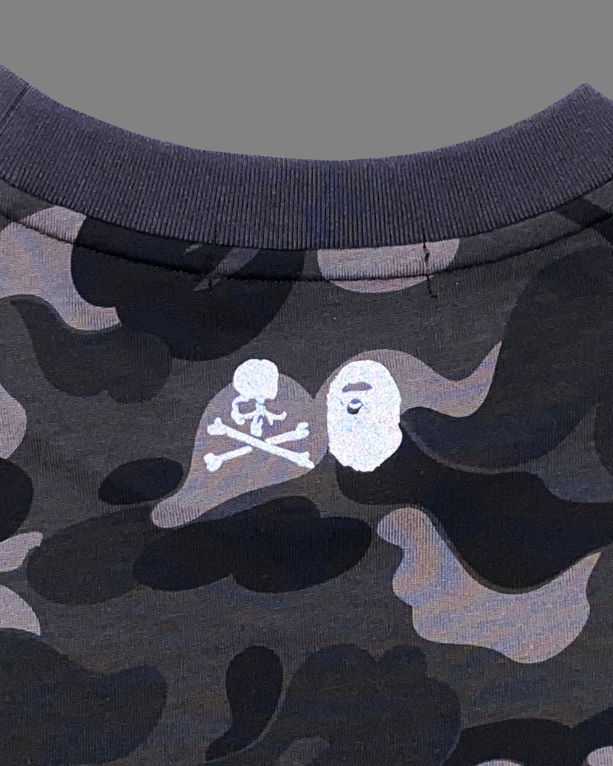 MM BAPE Skull Camo College Tee