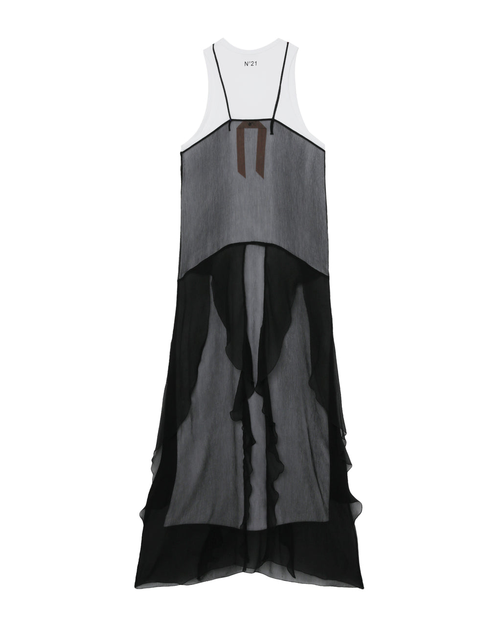 Layered silk midi dress