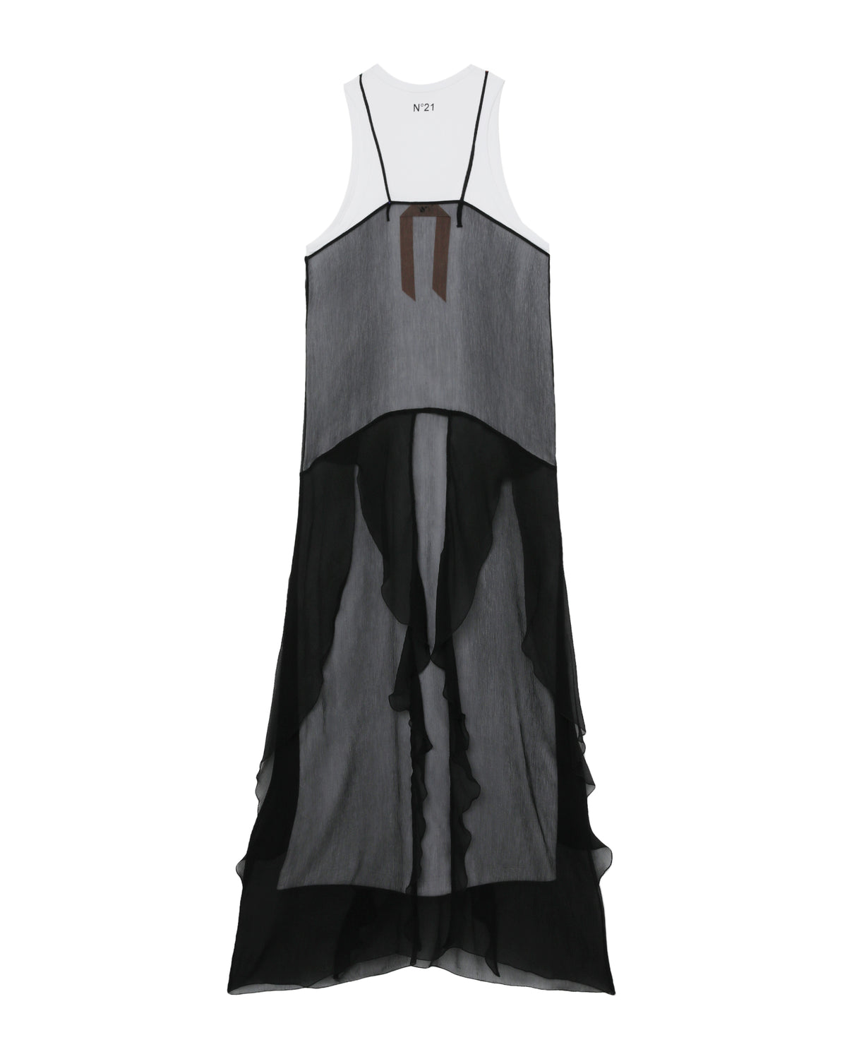 Layered silk midi dress