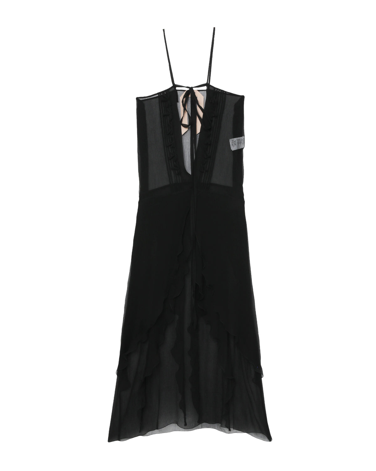 Layered silk midi dress