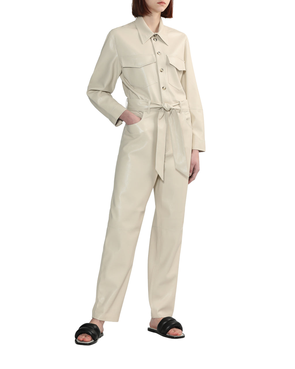Ashton OKOBOR™ alt-leather jumpsuit