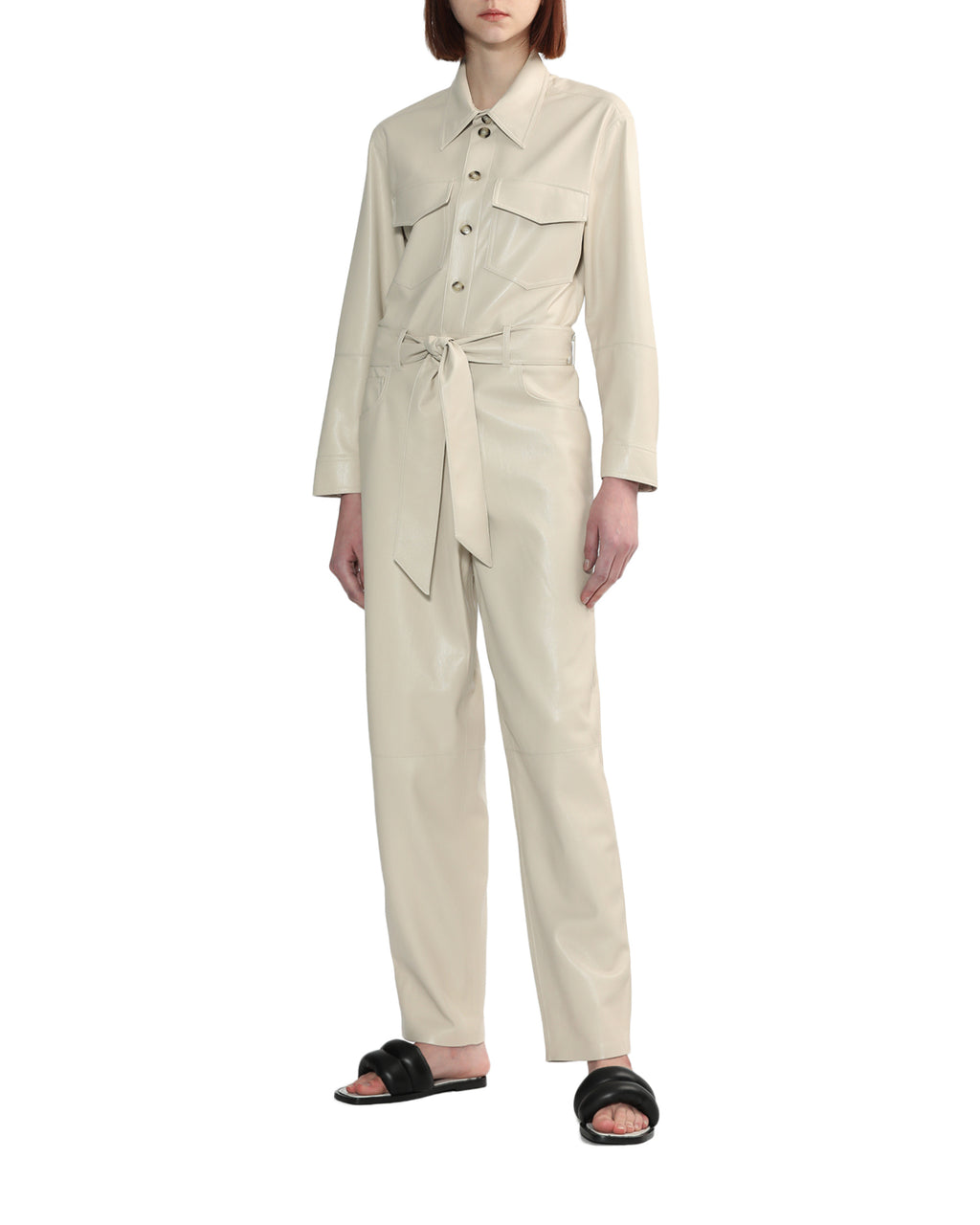 Ashton OKOBOR™ alt-leather jumpsuit