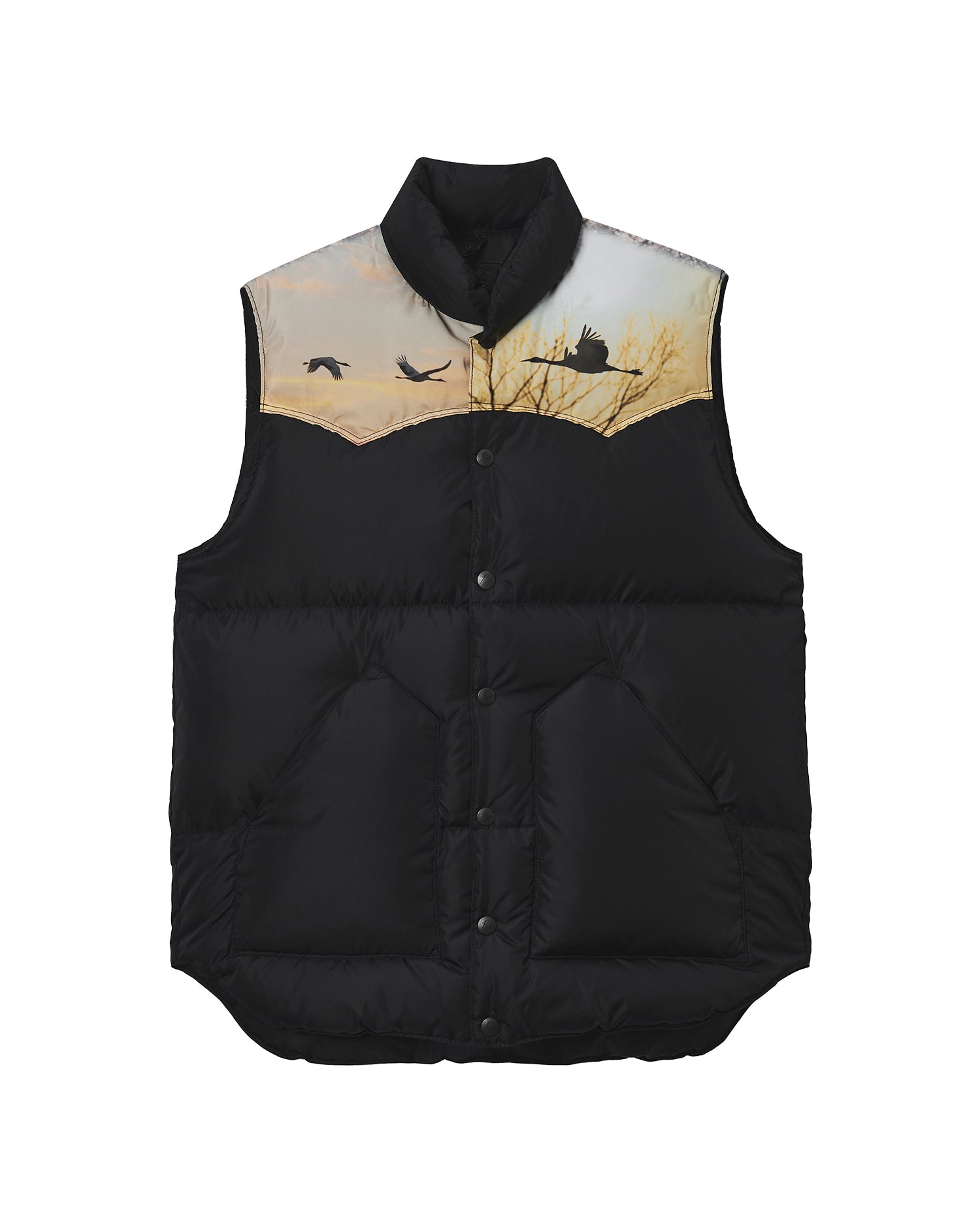 Graphic puffer vest