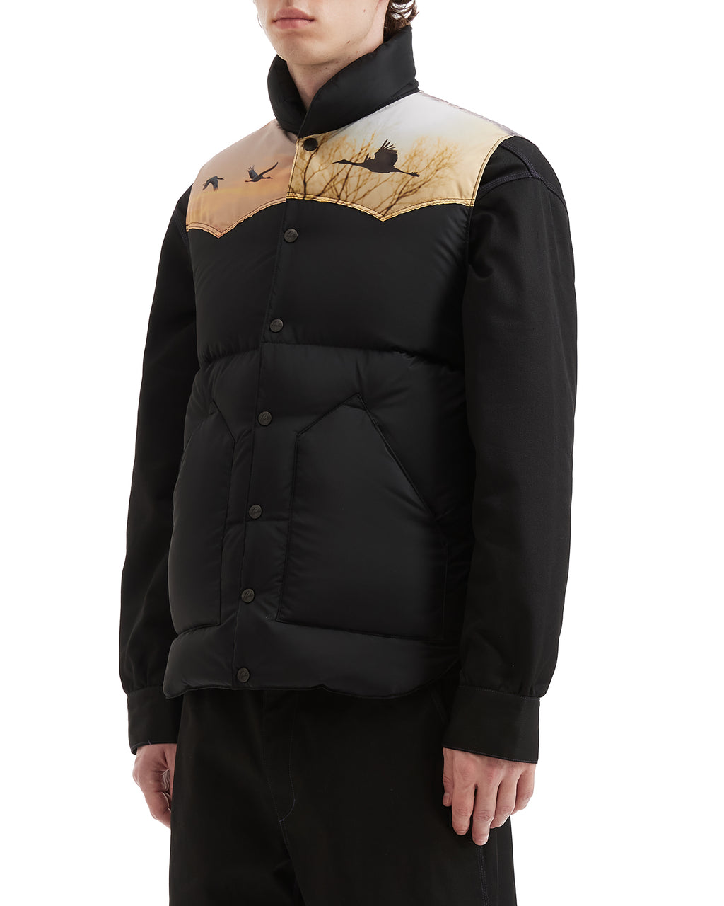 Graphic puffer vest