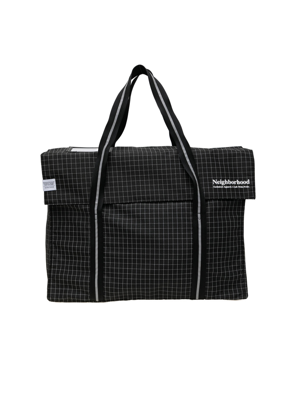 Reflective flap tote bag