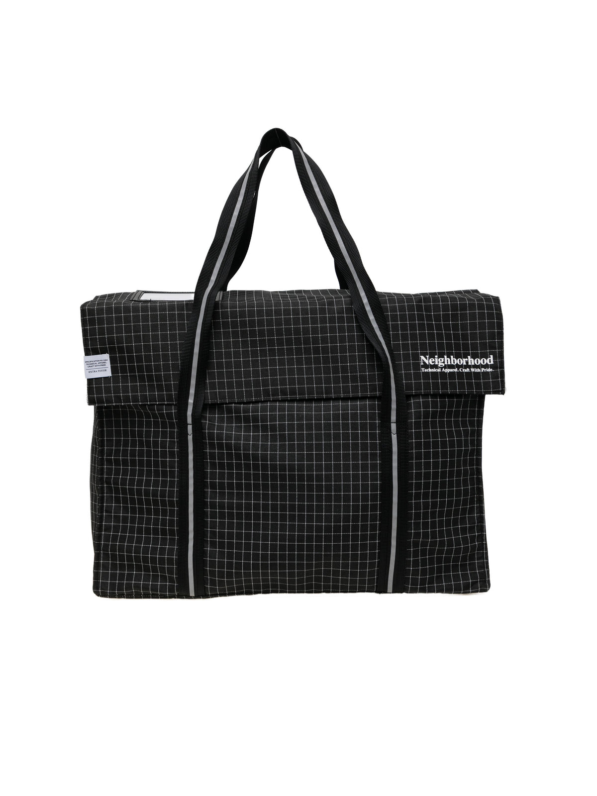 Reflective flap tote bag