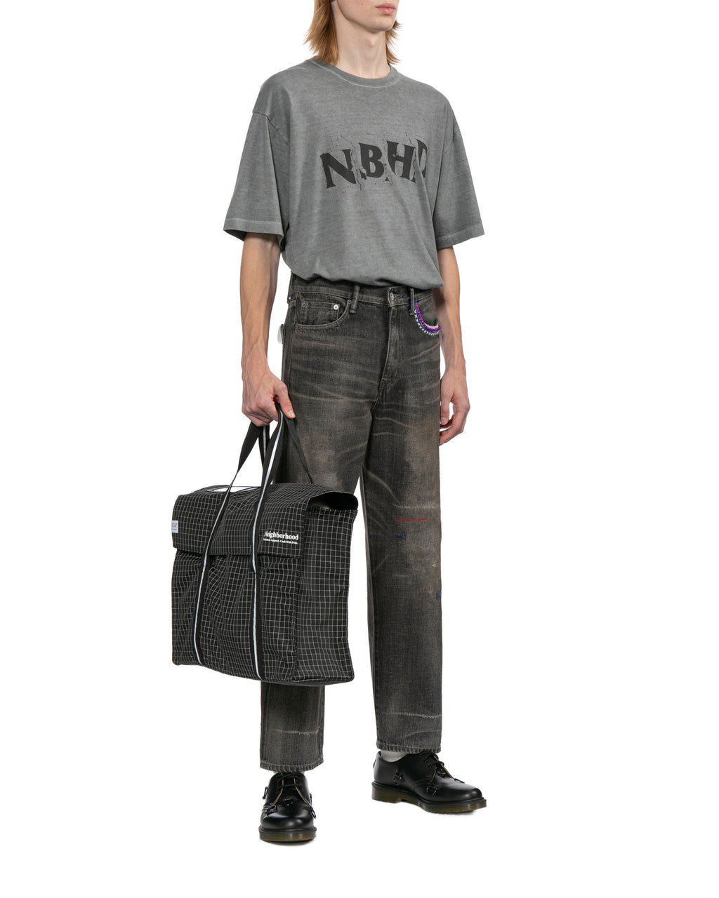 Reflective flap tote bag