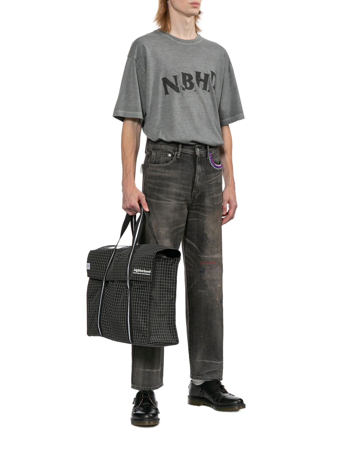 Reflective flap tote bag