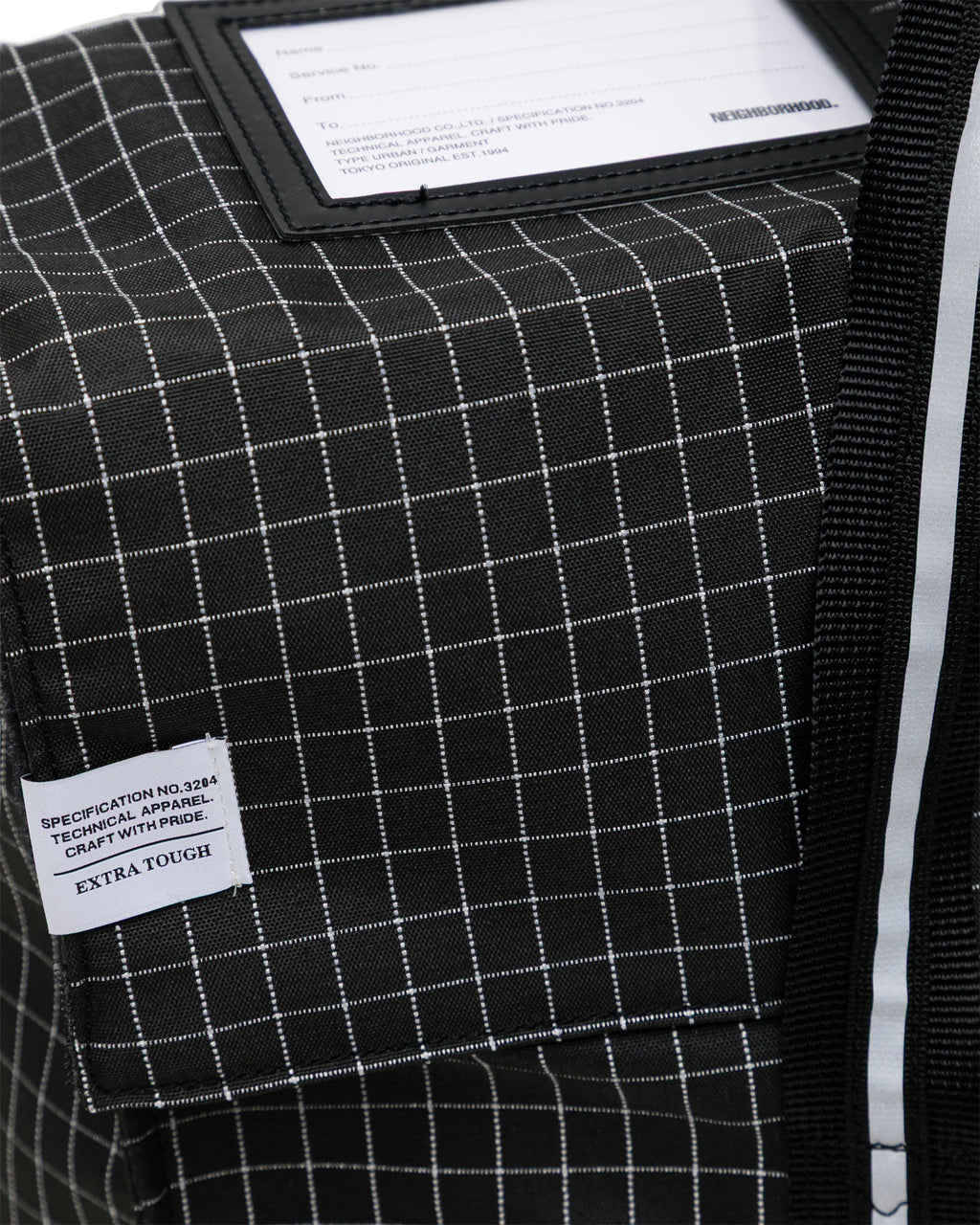 Reflective flap tote bag