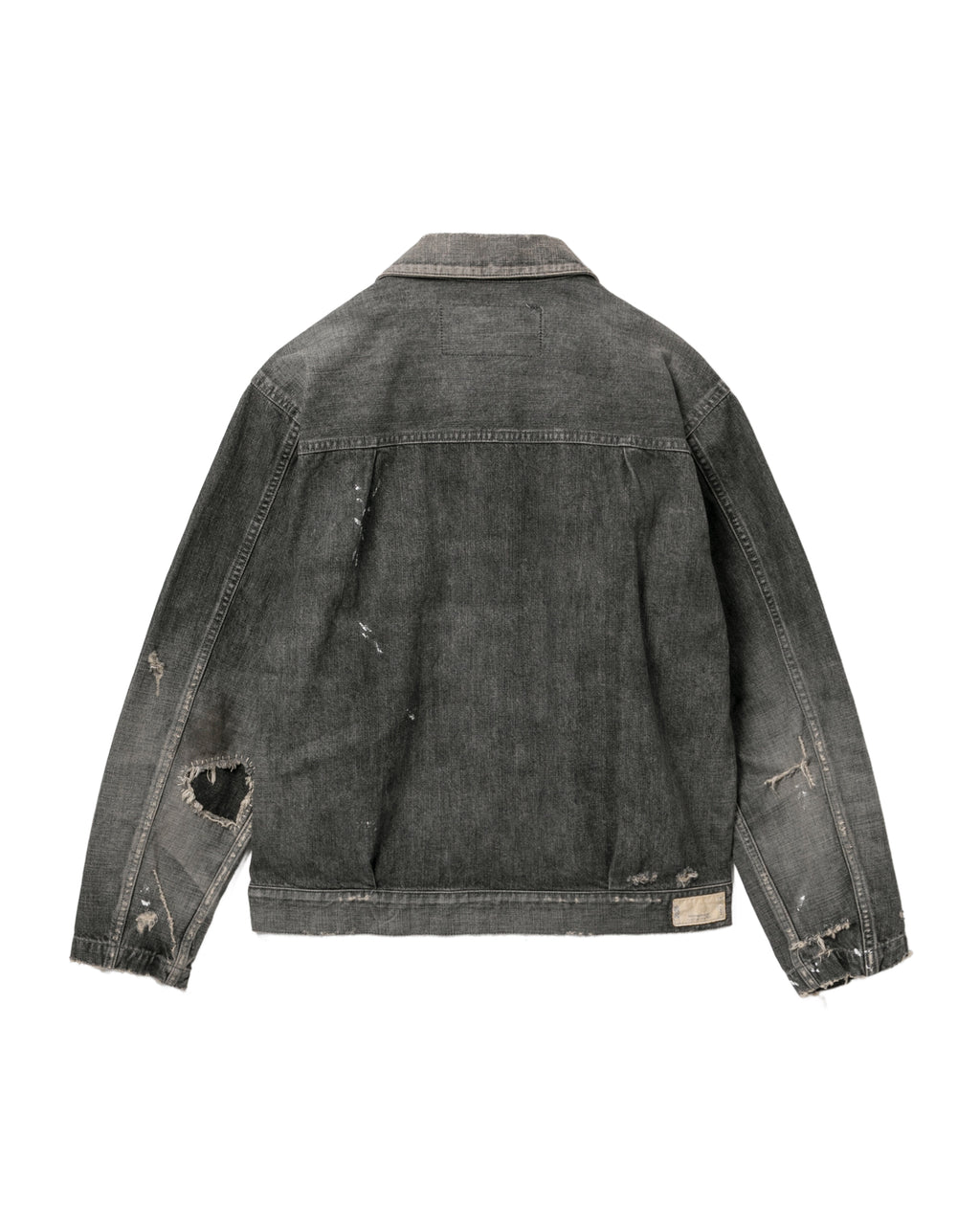 Distressed denim jacket