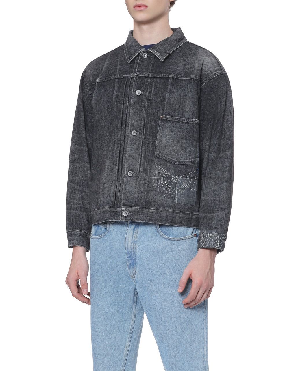 Embroidered denim jacket