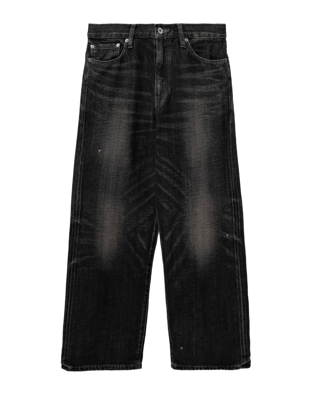 Washed denim jeans