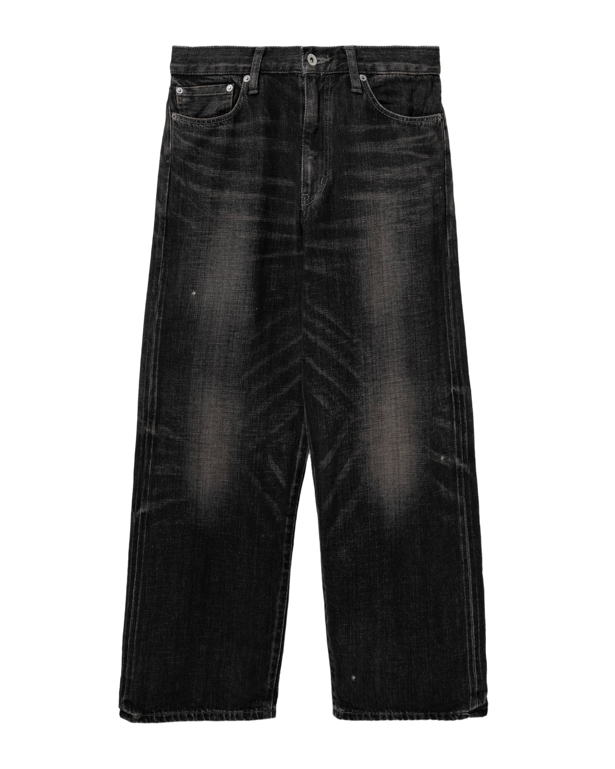 Washed denim jeans