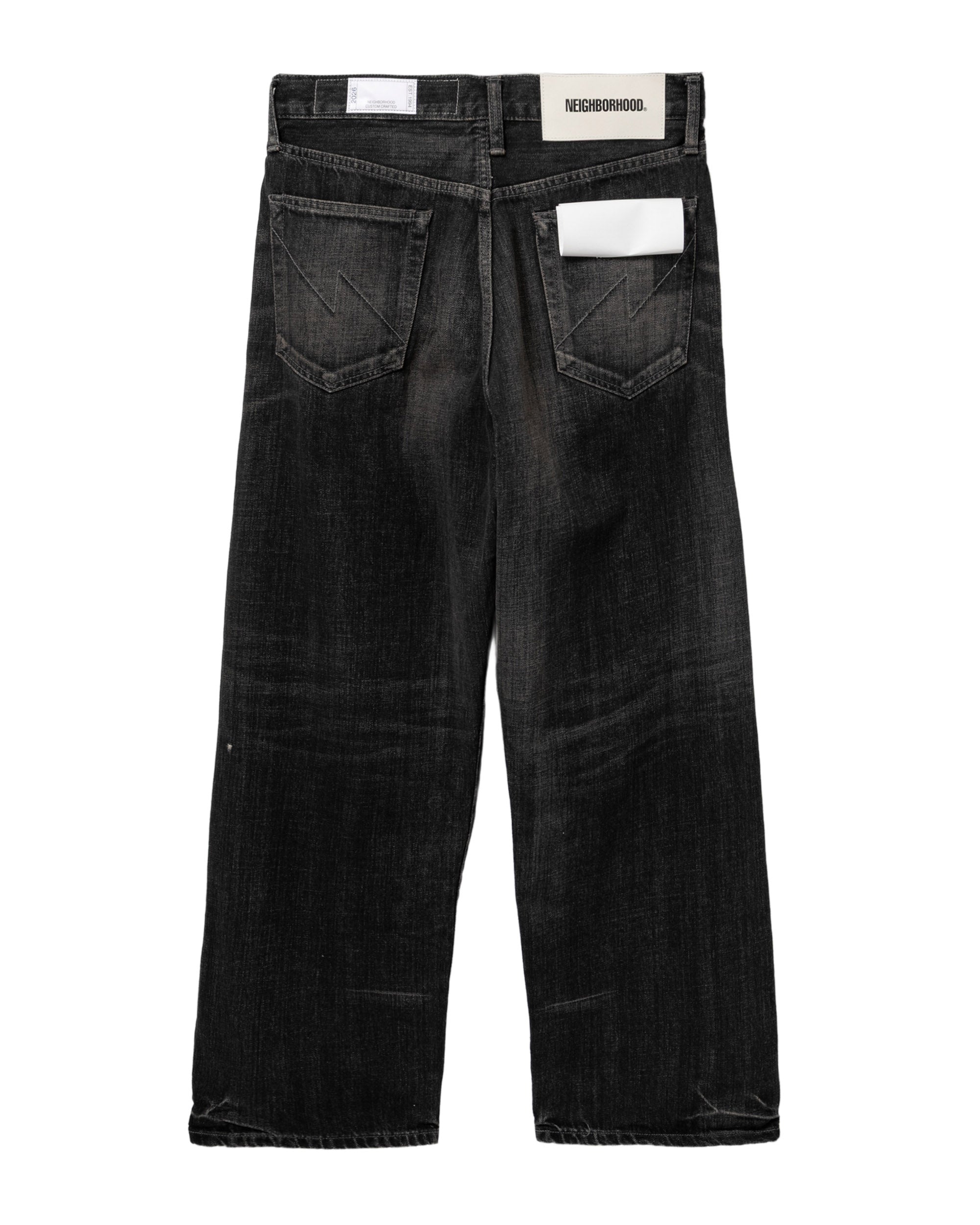 Washed denim jeans