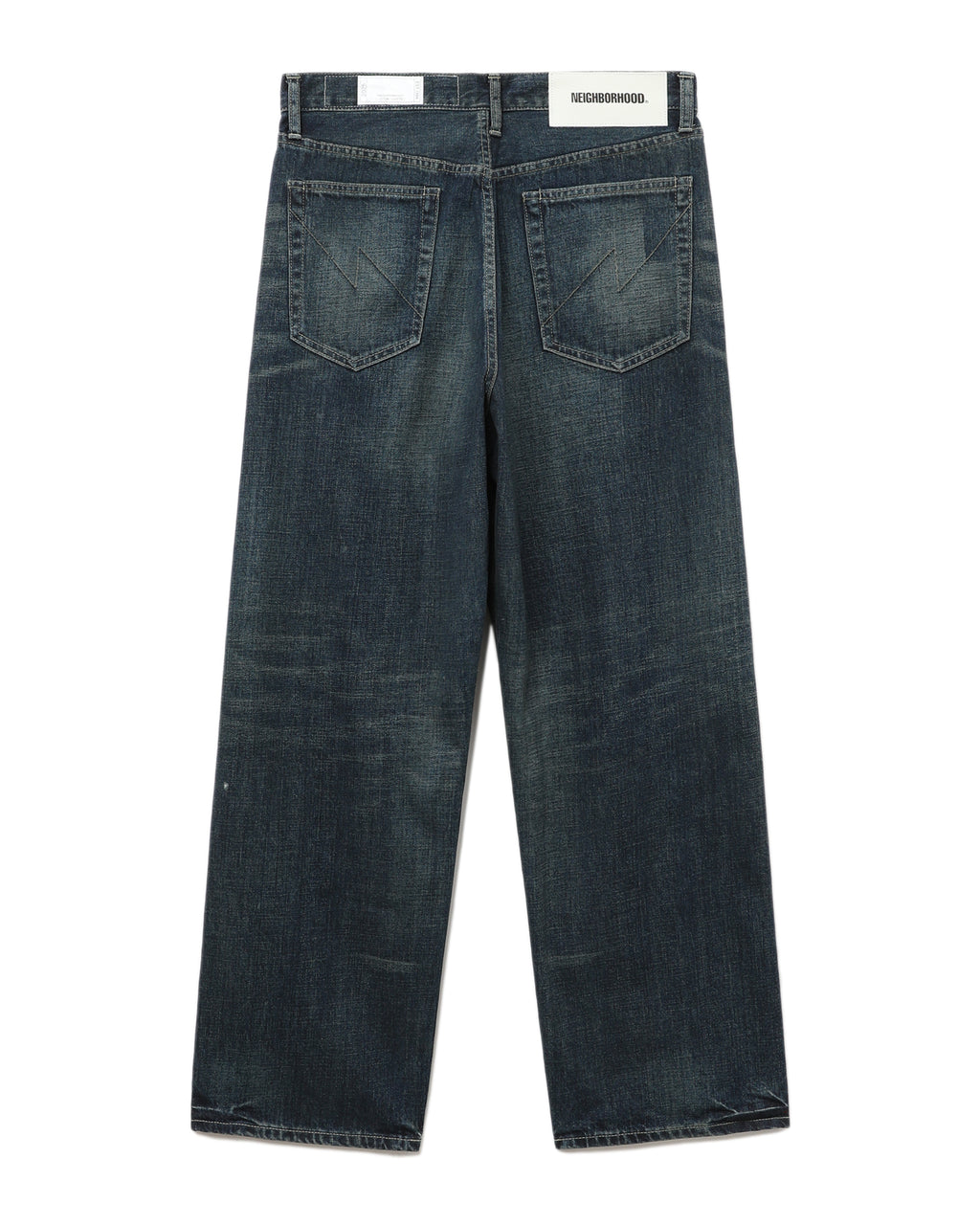Washed denim pants