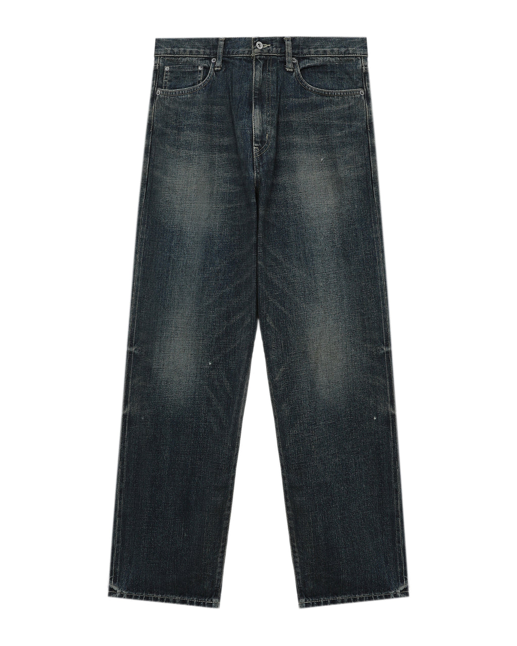 Washed denim DP basic pants