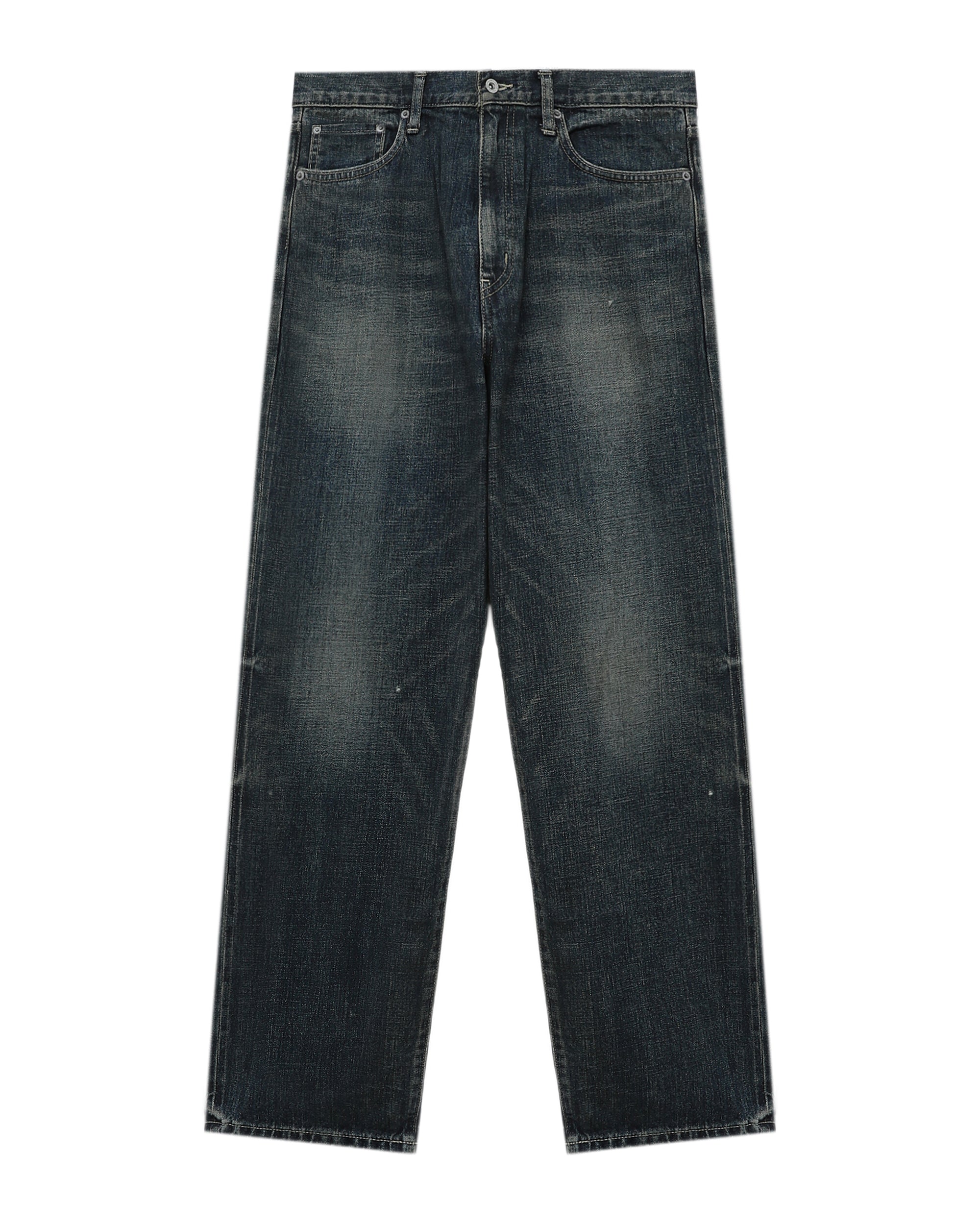 Washed denim DP basic pants