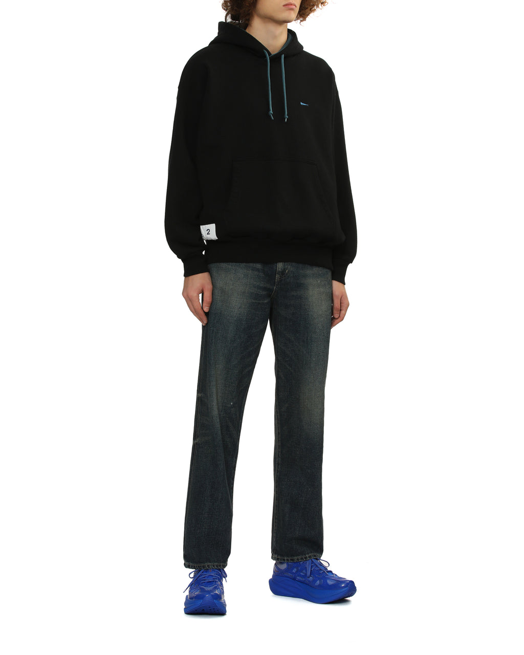 Washed denim DP basic pants