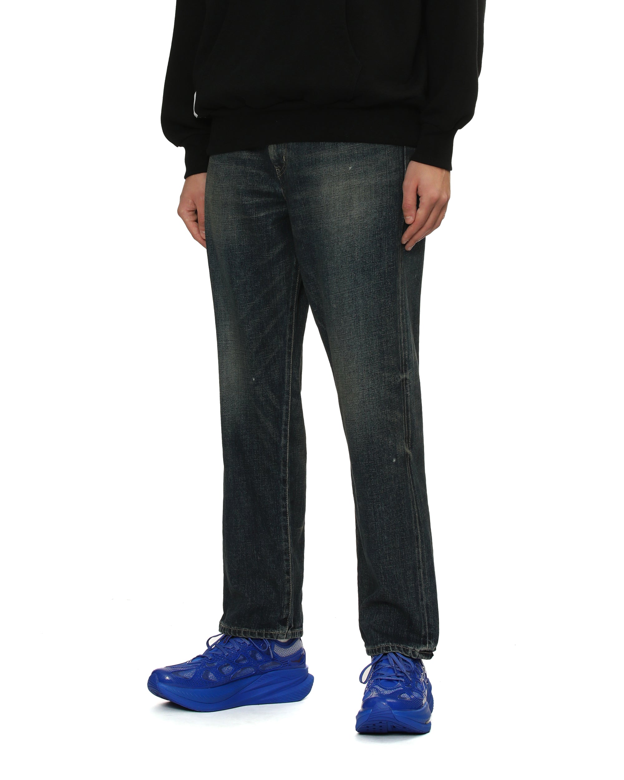 Washed denim DP basic pants