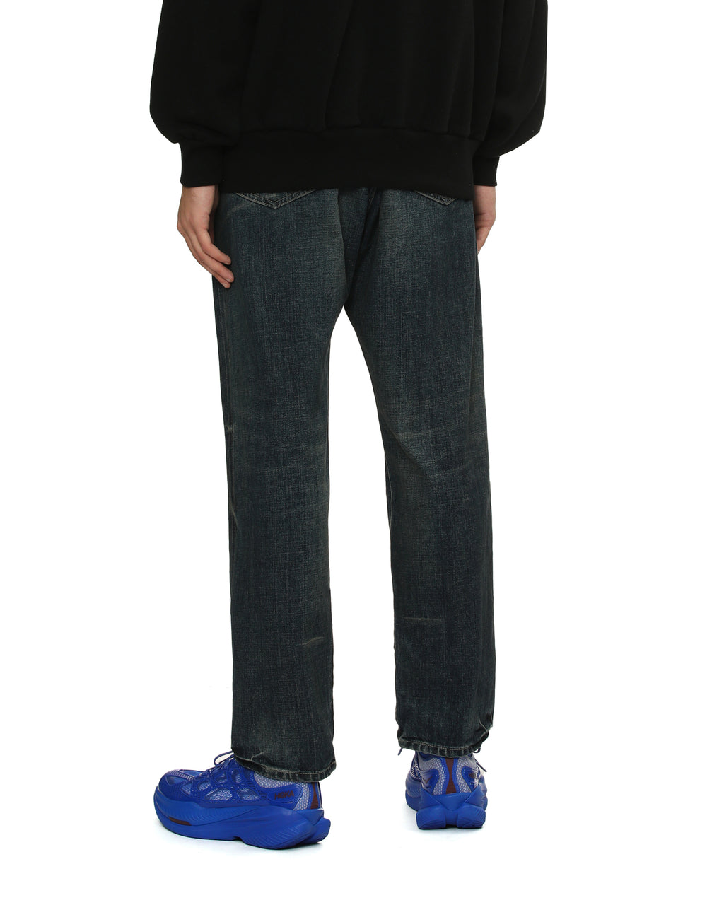 Washed denim DP basic pants