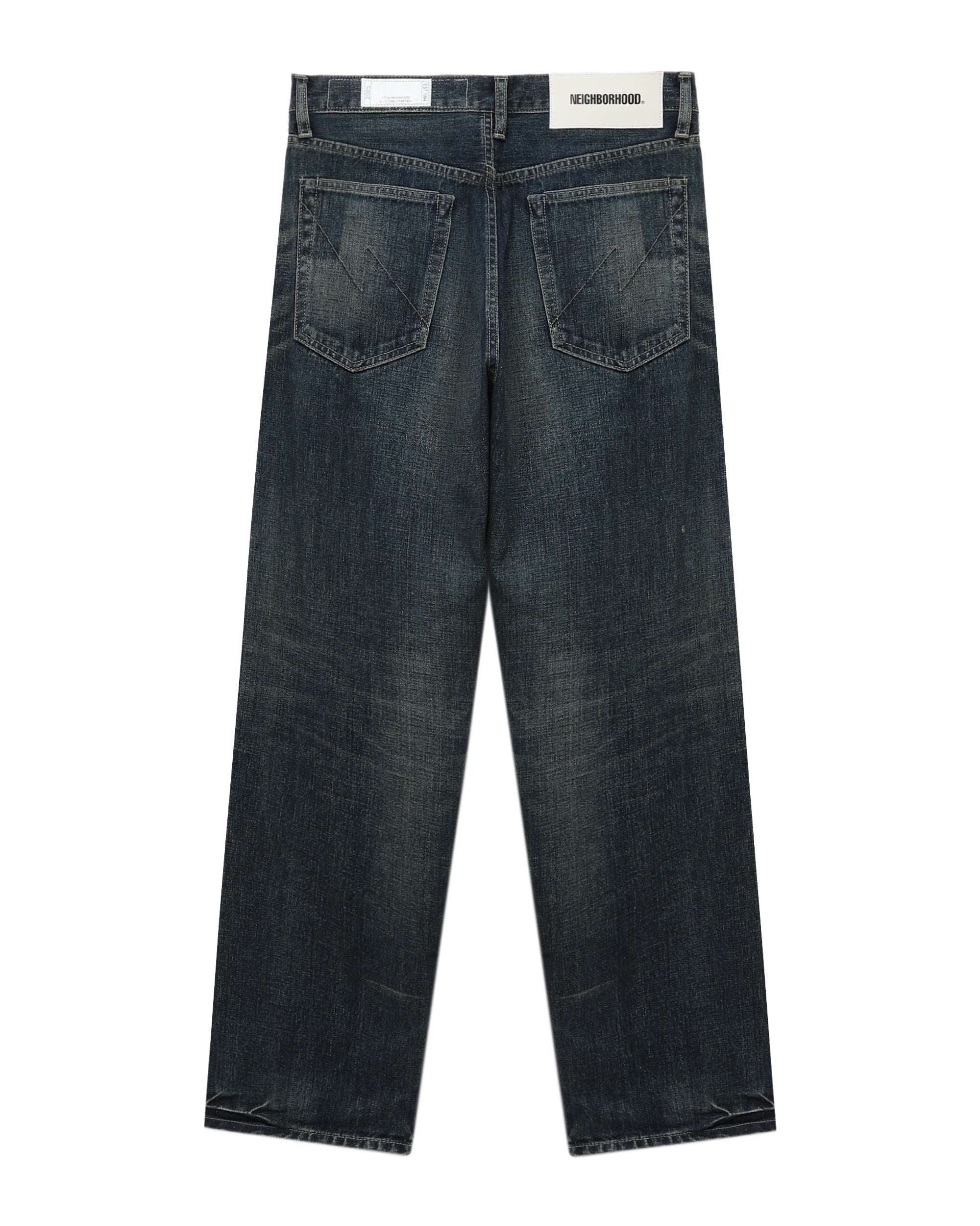 Washed denim DP basic pants