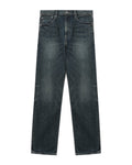 Washed denim DP mid pants