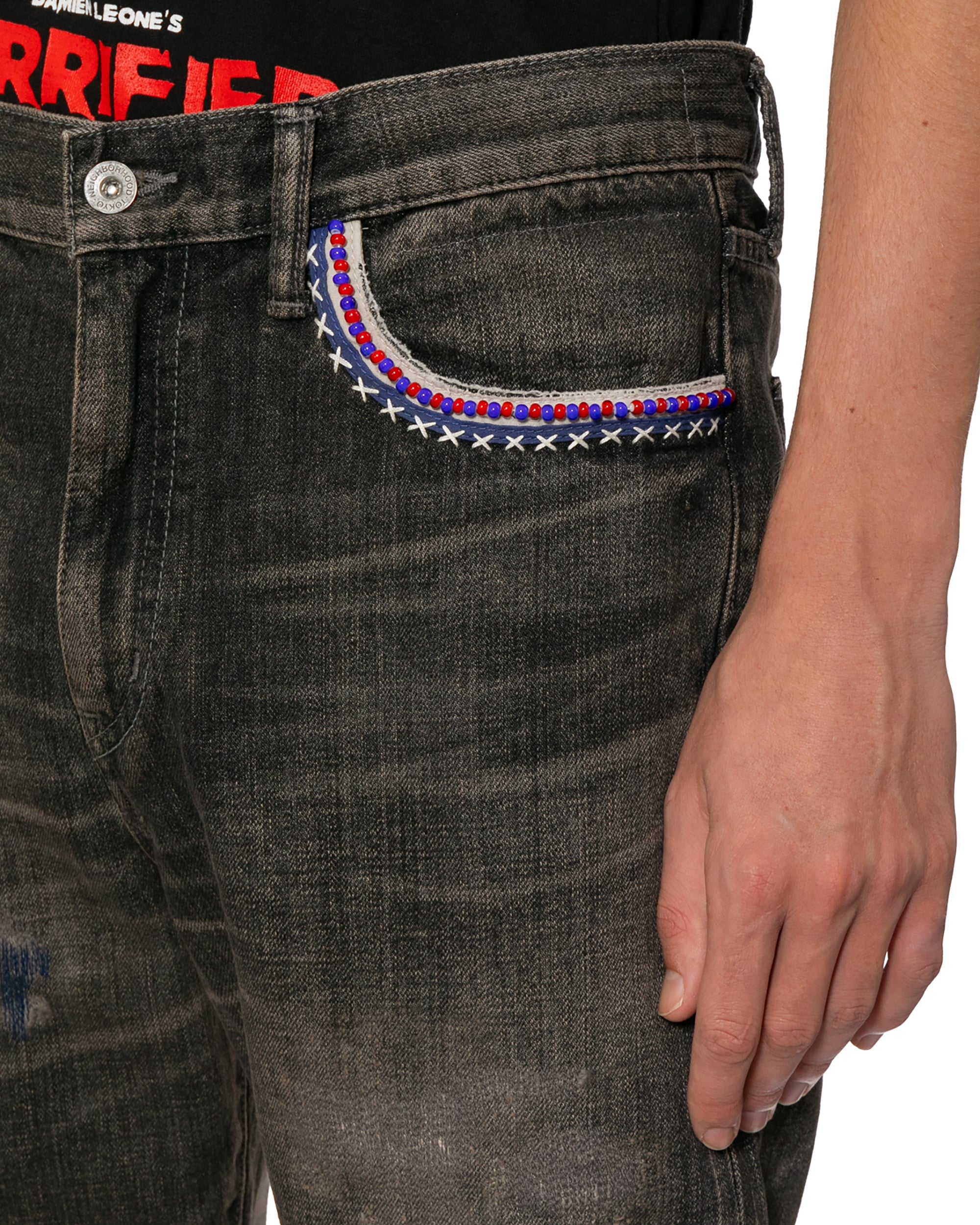 Distressed jeans