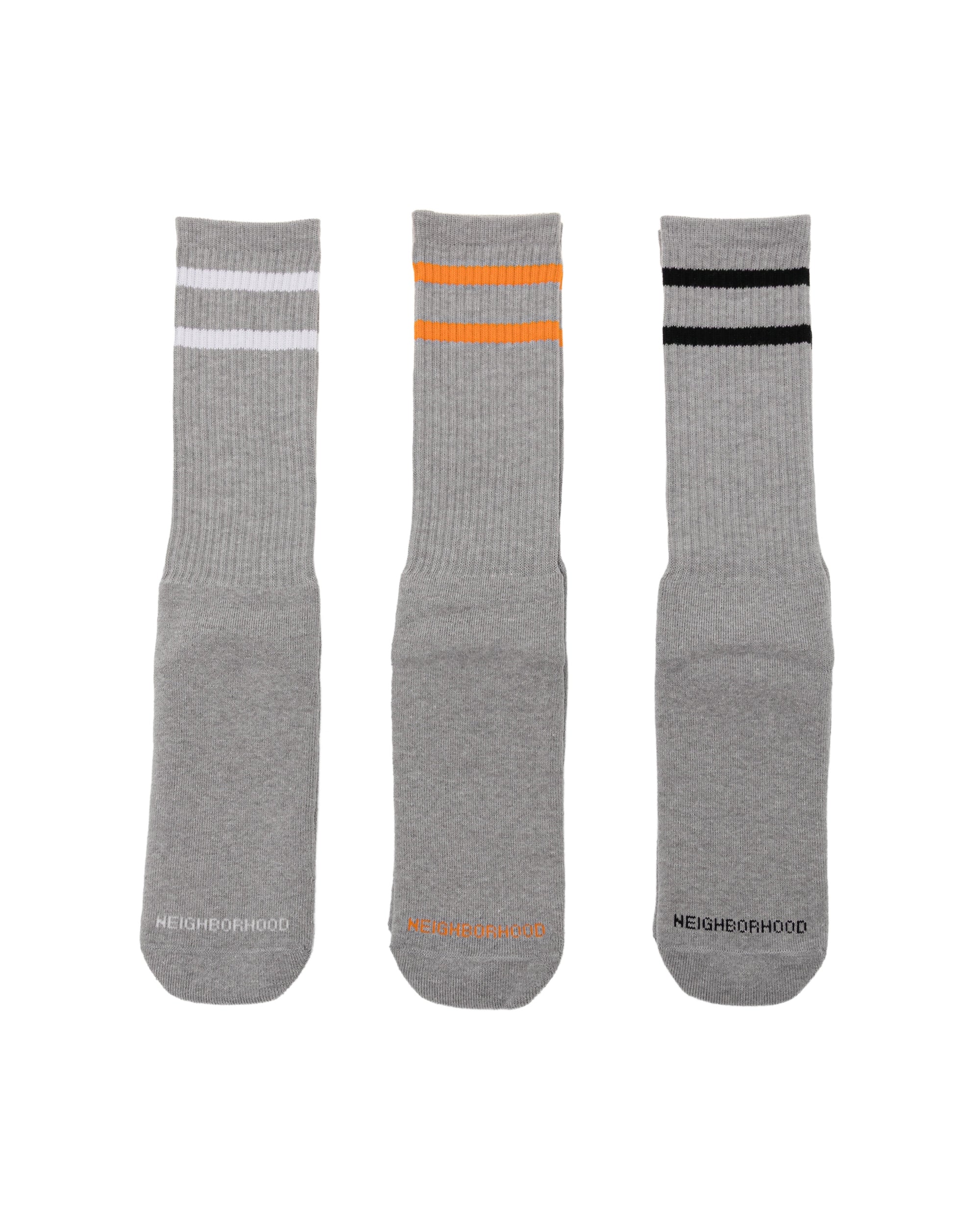 Stripe cuff socks - 3 pack