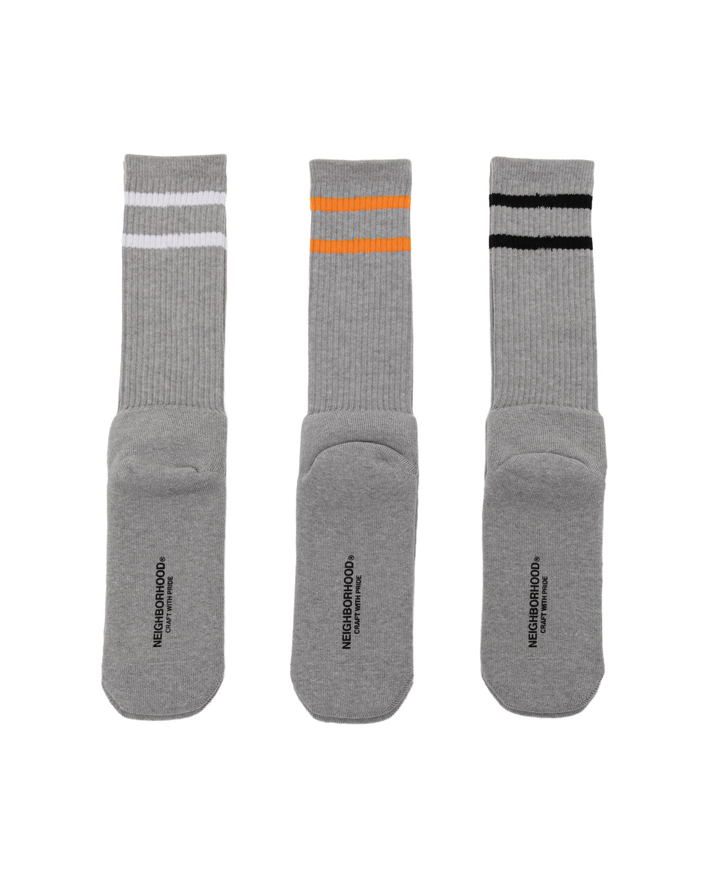Stripe cuff socks - 3 pack
