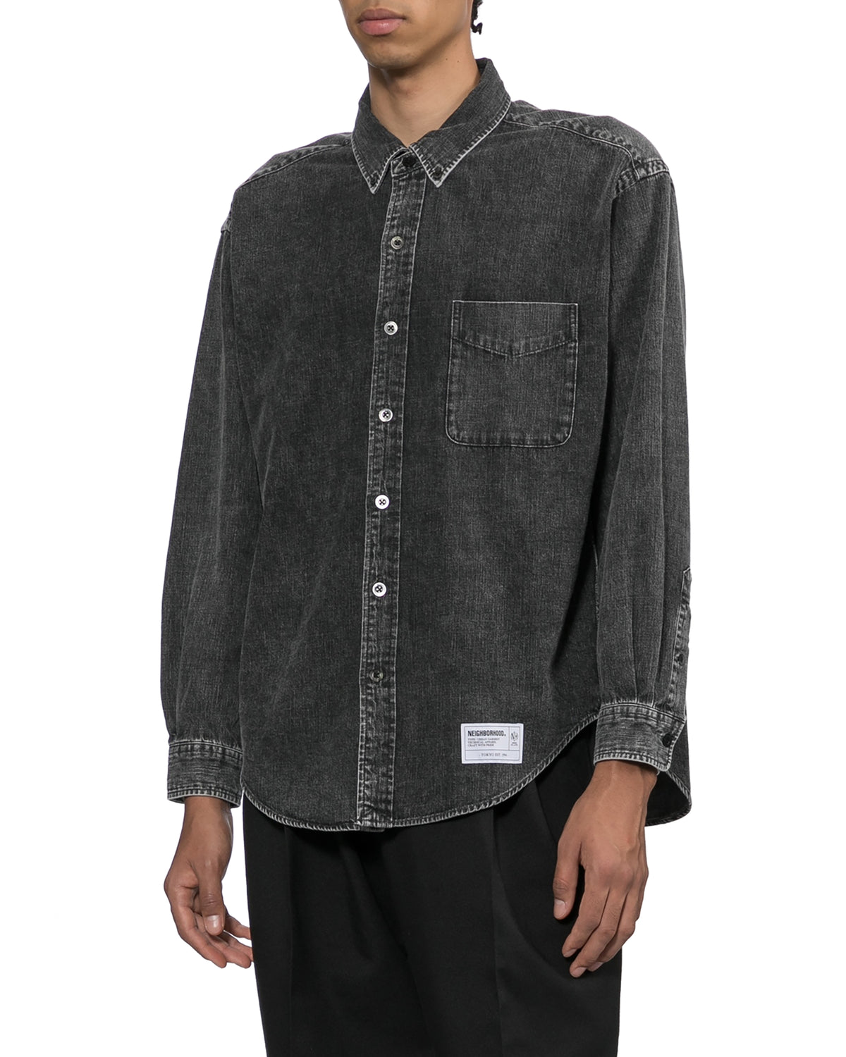Long sleeve denim shirt